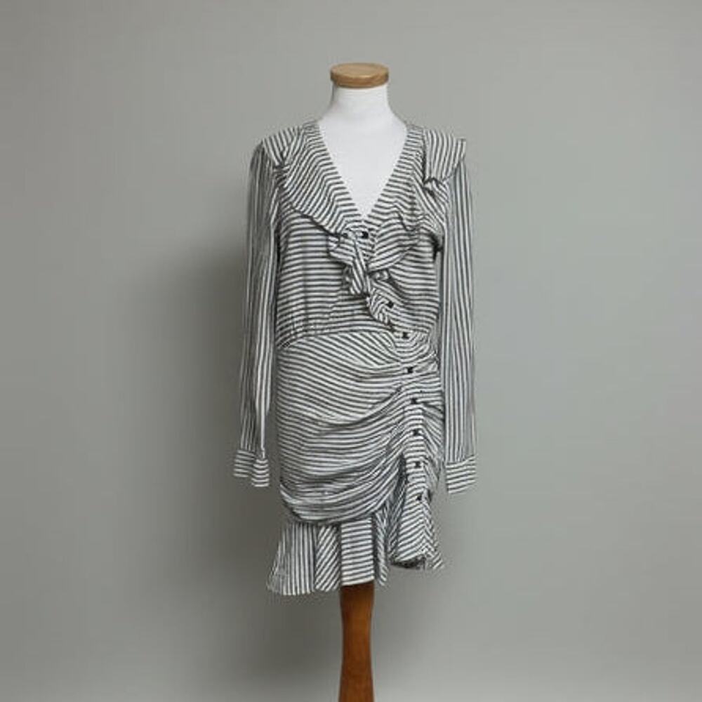 Veronica Beard black stripe Kai dress, size 8